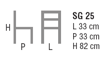 Schema Sgabello: Cubo SG 25