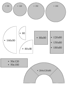 Schema Tavolo Banqueting: King BT 48