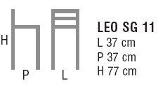 Schema Sgabello: Leo SG 11