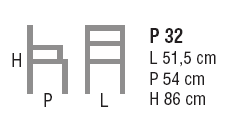 Schema Poltrona: Margo' P 32