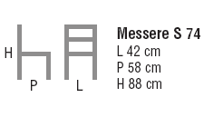 Schema Sedia Congrex: Messere S 74