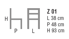 Schema Sgabello: Zag Z 02A